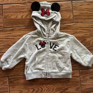 GAP Gray and Red Hoodie Sweatshirt